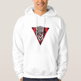 Omgekeerde rode driehoek keffiyeh hoodie