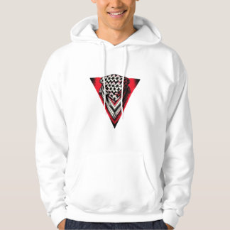 Omgekeerde rode driehoek keffiyeh hoodie