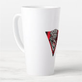 Omgekeerde rode driehoek keffiyeh latte mok (Linkerhoek)