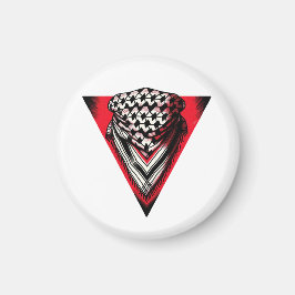 Omgekeerde rode driehoek keffiyeh magneet