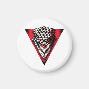 Omgekeerde rode driehoek keffiyeh magneet