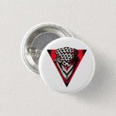 Omgekeerde rode driehoek keffiyeh ronde button 3,2 cm (Voorkant /achterkant)