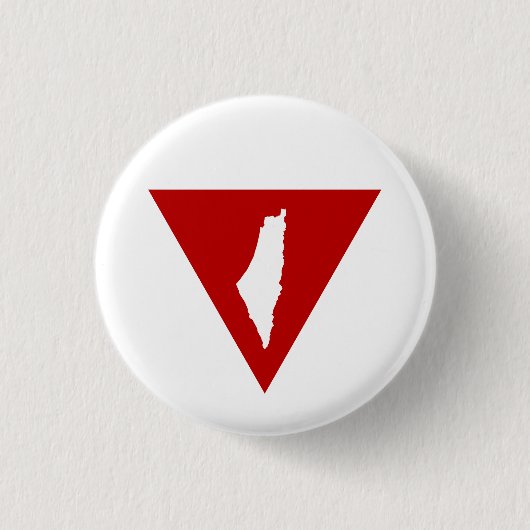 Omgekeerde rode driehoek keffiyeh ronde button 3,2 cm (Voorkant)