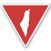 Omgekeerde rode driehoek keffiyeh sticker (Voorkant)