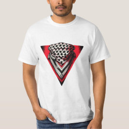 Omgekeerde rode driehoek keffiyeh t-shirt
