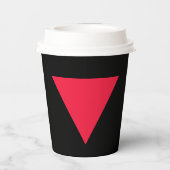 omgekeerde rode driehoek papieren bekers (Achterkant)