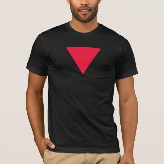 omgekeerde rode driehoek t-shirt (Voorkant)