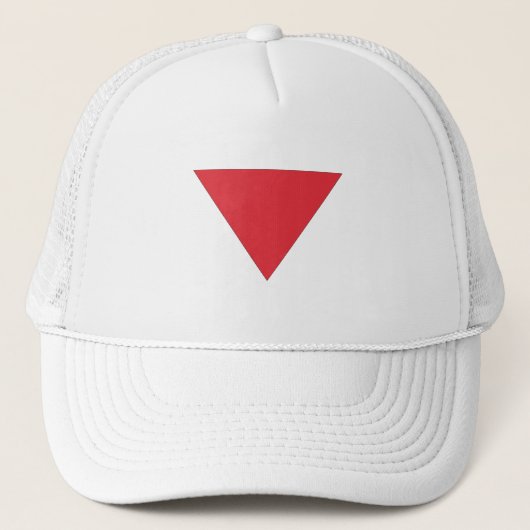 Omgekeerde rode driehoek trucker pet (Voorkant)