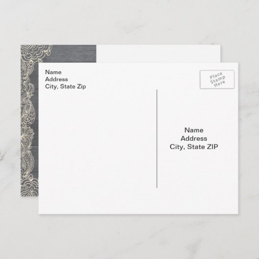 Omgekeerde Rustic Mason Jar RSVP briefkaarten (Voorkant / Achterkant)