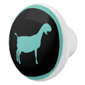 Omgekeerde silhouet Nubische geit Keramische Knop (Rechts)