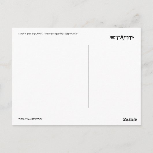 Omgekeerde situatie briefkaart (Achterkant)