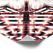 Omgekeerde Spectrum Geluidsgolf Mandala Poster (Hoek)