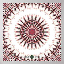 Omgekeerde Spectrum Geluidsgolf Mandala Poster