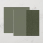 Omgekeerde Split Mosgroene Plat Bedankkaart (Voorkant / Achterkant)