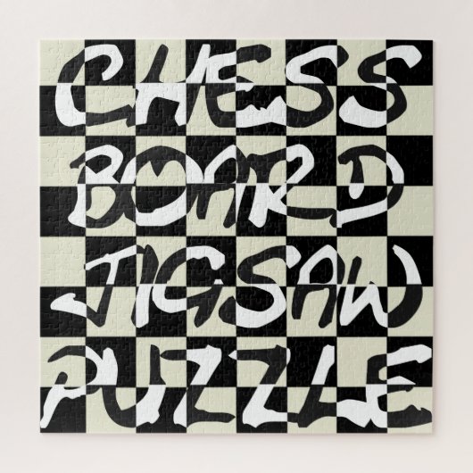 Omgekeerde tekst schaakbord omhoog legpuzzel (Verticaal)