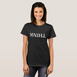 Omgekeerde THINK T-shirt | AA Slogan T-shirt