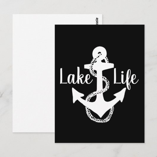 Omgekeerde tweezijdige zeemadel + ANCHOR | Briefkaart (Voorkant / Achterkant)