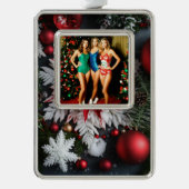 Omgekeerde versiering verzilverd omlijst ornament (Voorkant)