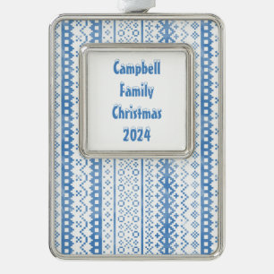 Omgekeerde versiering verzilverd omlijst ornament