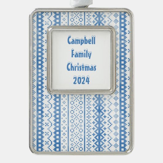 Omgekeerde versiering verzilverd omlijst ornament (Voorkant)