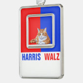 Omgekeerde versiering verzilverd omlijst ornament (Links)