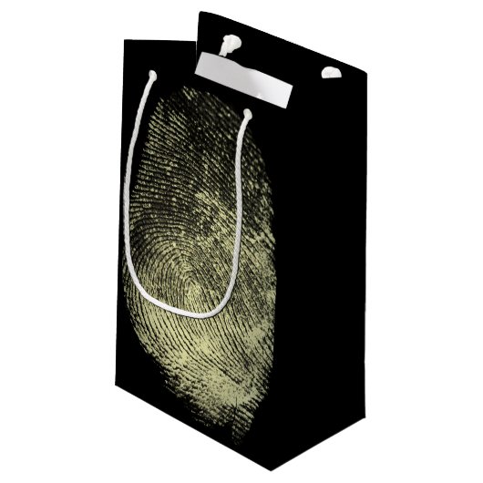 Omgekeerde vingerafdruk klein cadeauzakje (Achterkant Gekanteld)
