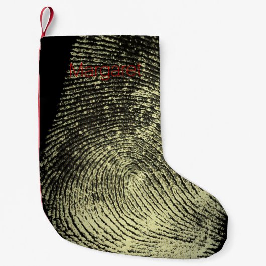 Omgekeerde vingerafdruk kleine kerstsok (Voorkant)