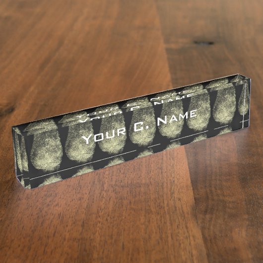 Omgekeerde vingerafdruk naambordje (Zijkant)