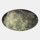 Omgekeerde vingerafdruk ovale sticker (Voorkant)