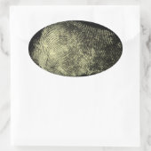 Omgekeerde vingerafdruk ovale sticker (Tas)