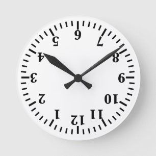 OMGEKEERDE WANDKLok! Ronde Klok