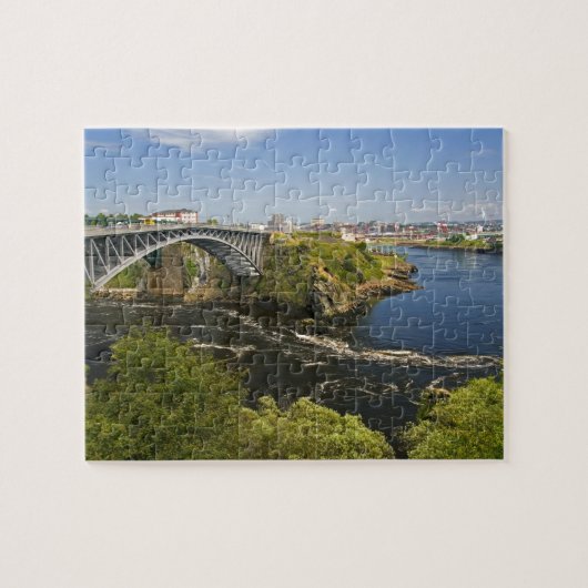 Omgekeerde waterval in de rivier de St. John bij S Legpuzzel (Horizontaal)