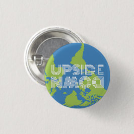 Omgekeerde Wereld Knop Ronde Button 3,2 Cm