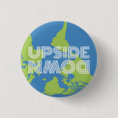 Omgekeerde Wereld Knop Ronde Button 3,2 Cm (Voorkant)