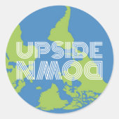 Omgekeerde Wereld Ronde Sticker (Voorkant)