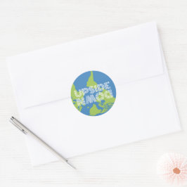 Omgekeerde Wereld Ronde Sticker