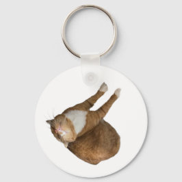 Omgekeerde-Zonnebrand Kat Sleutelhanger