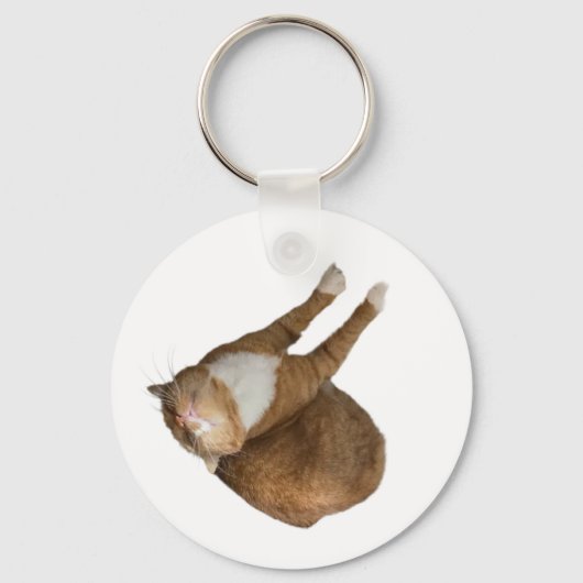 Omgekeerde-Zonnebrand Kat Sleutelhanger (Voorkant)