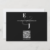 Omgekeerde Zwarte Ampersand Bruiloft | Save the Da Date (Achterkant)