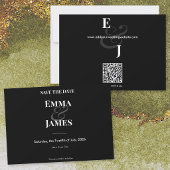 Omgekeerde Zwarte Ampersand Bruiloft | Save the Da Date