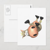 Omgekiepte Koe Briefkaart (Voorkant / Achterkant)