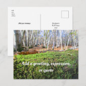 Omgevallen boom in herfstmos - Gepersonaliseerd Briefkaart (Voorkant / Achterkant)