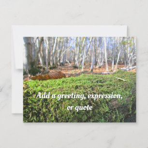Omgevallen boom in herfstmos - Gepersonaliseerd Briefkaart