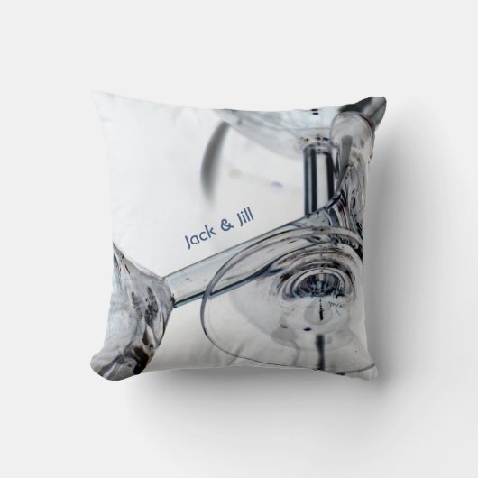 Omgevallen Kristallen Wijn Glazen Kussen (Voorkant)