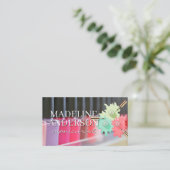 Omgevallen nagellakflessen | Manicuriste Visitekaartje (Staand voorkant)