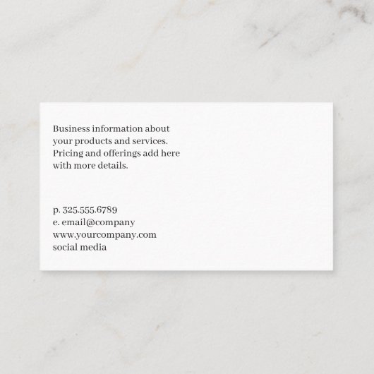 Omgevallen nagellakflessen | Manicuriste Visitekaartje (Achterkant)