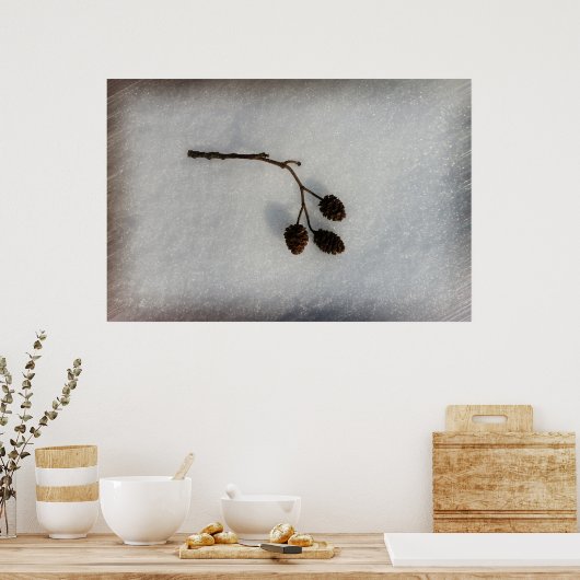 omgevallen twijg poster (Keuken)