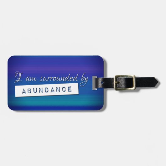 Omgeven door Abundance Jewel Tone Inspirerend Bagagelabel (Voorkant horizontaal)