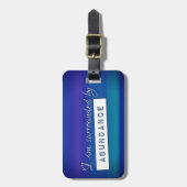 Omgeven door Abundance Jewel Tone Inspirerend Bagagelabel (Voorkant verticaal)