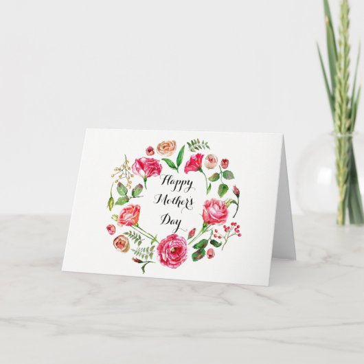 Omgeven door Bloemen Moederdag Kaart (Voorkant)